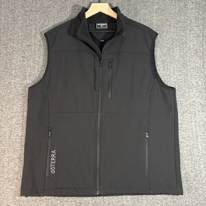 doTerra Mens Vest Jacket Sleeveless Black Size XL Fleece Lined with Pockets